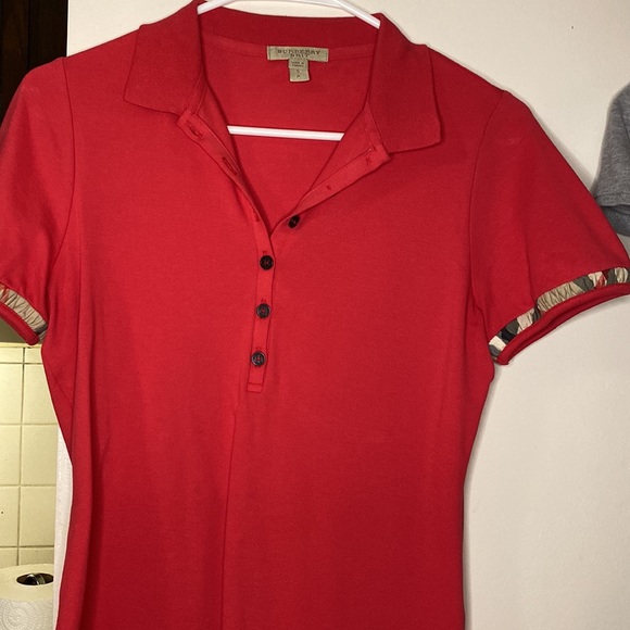 2 Burberry Women' s Polo Shirts, small, Gray, Pink. - Picture 3 of 8
